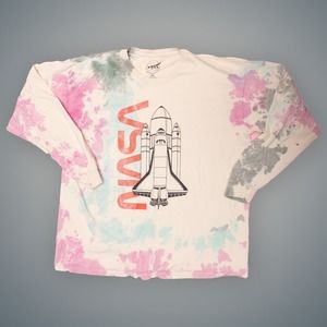 NASA Tie-dye Graphic Large Long Sleeve Shirt